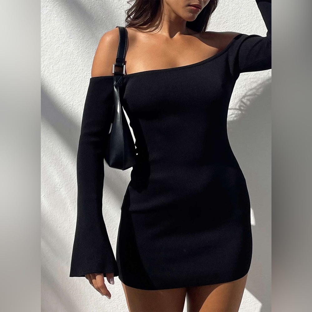 Princess Polly Parisa Long Sleeve Mini Dress Black